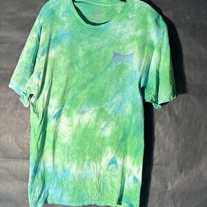 Element Skateboards Y2k 90s Green Tie Dye Shirt Size Extra Large Kelly Tied Dye